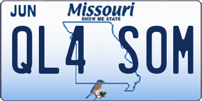 MO license plate QL4S0M