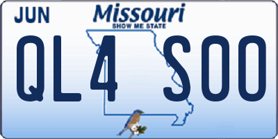 MO license plate QL4S0O