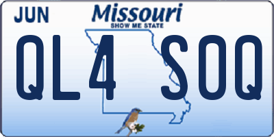 MO license plate QL4S0Q