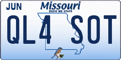 MO license plate QL4S0T