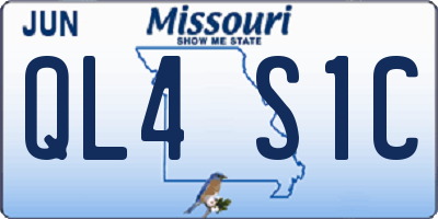MO license plate QL4S1C
