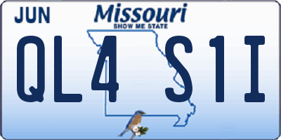 MO license plate QL4S1I