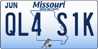 MO license plate QL4S1K