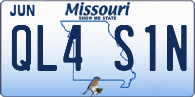 MO license plate QL4S1N