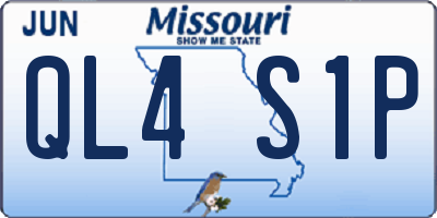MO license plate QL4S1P