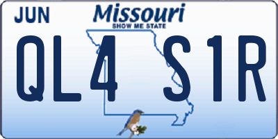 MO license plate QL4S1R
