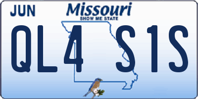 MO license plate QL4S1S