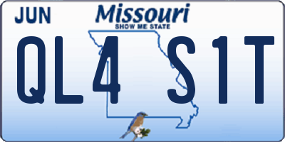 MO license plate QL4S1T