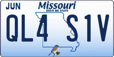 MO license plate QL4S1V