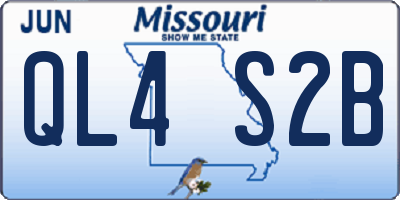 MO license plate QL4S2B