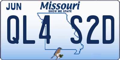 MO license plate QL4S2D