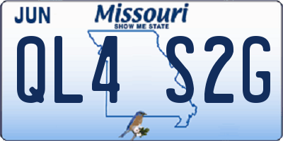 MO license plate QL4S2G
