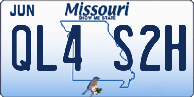 MO license plate QL4S2H