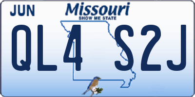 MO license plate QL4S2J