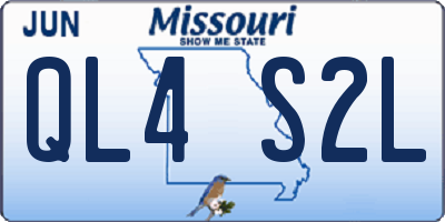 MO license plate QL4S2L
