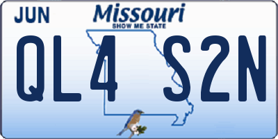 MO license plate QL4S2N