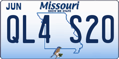 MO license plate QL4S2O