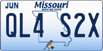 MO license plate QL4S2X