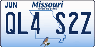 MO license plate QL4S2Z