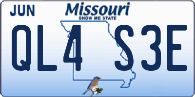 MO license plate QL4S3E