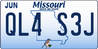 MO license plate QL4S3J