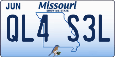 MO license plate QL4S3L