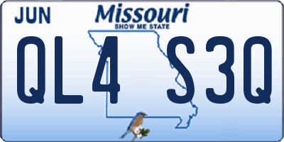 MO license plate QL4S3Q
