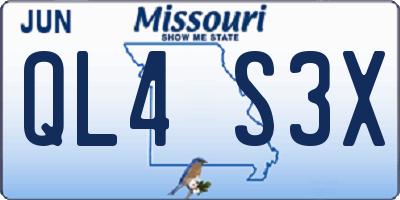 MO license plate QL4S3X