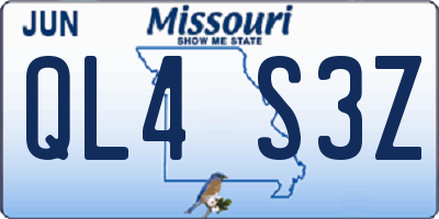 MO license plate QL4S3Z