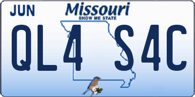 MO license plate QL4S4C