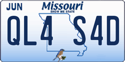 MO license plate QL4S4D