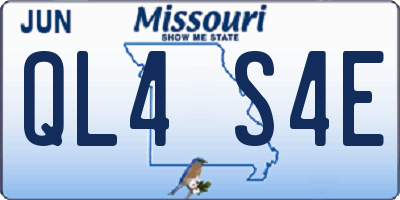 MO license plate QL4S4E