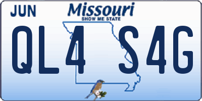 MO license plate QL4S4G