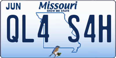 MO license plate QL4S4H