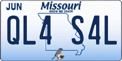 MO license plate QL4S4L