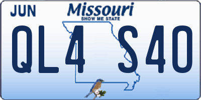 MO license plate QL4S4O