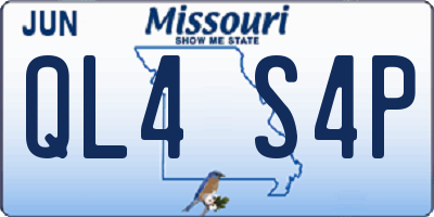 MO license plate QL4S4P