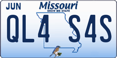 MO license plate QL4S4S