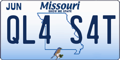 MO license plate QL4S4T