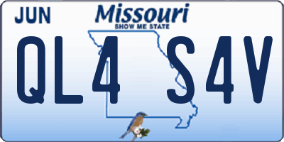 MO license plate QL4S4V