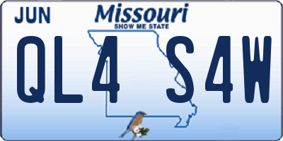 MO license plate QL4S4W