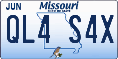 MO license plate QL4S4X