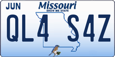 MO license plate QL4S4Z