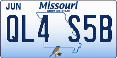 MO license plate QL4S5B