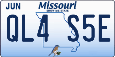 MO license plate QL4S5E
