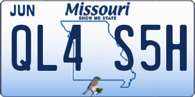 MO license plate QL4S5H