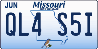 MO license plate QL4S5I