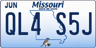 MO license plate QL4S5J