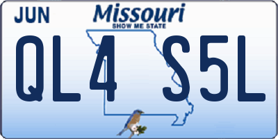 MO license plate QL4S5L