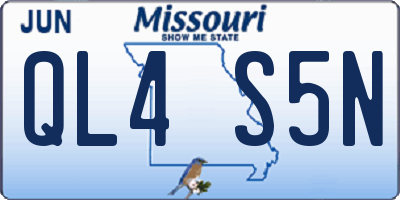 MO license plate QL4S5N